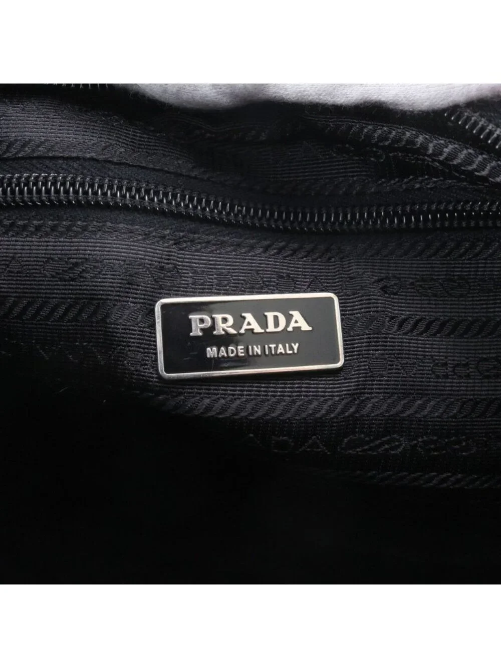 Prada Tessuto Nylon Triangle Logo Leather Shoulder Bag Crossbody Messenger